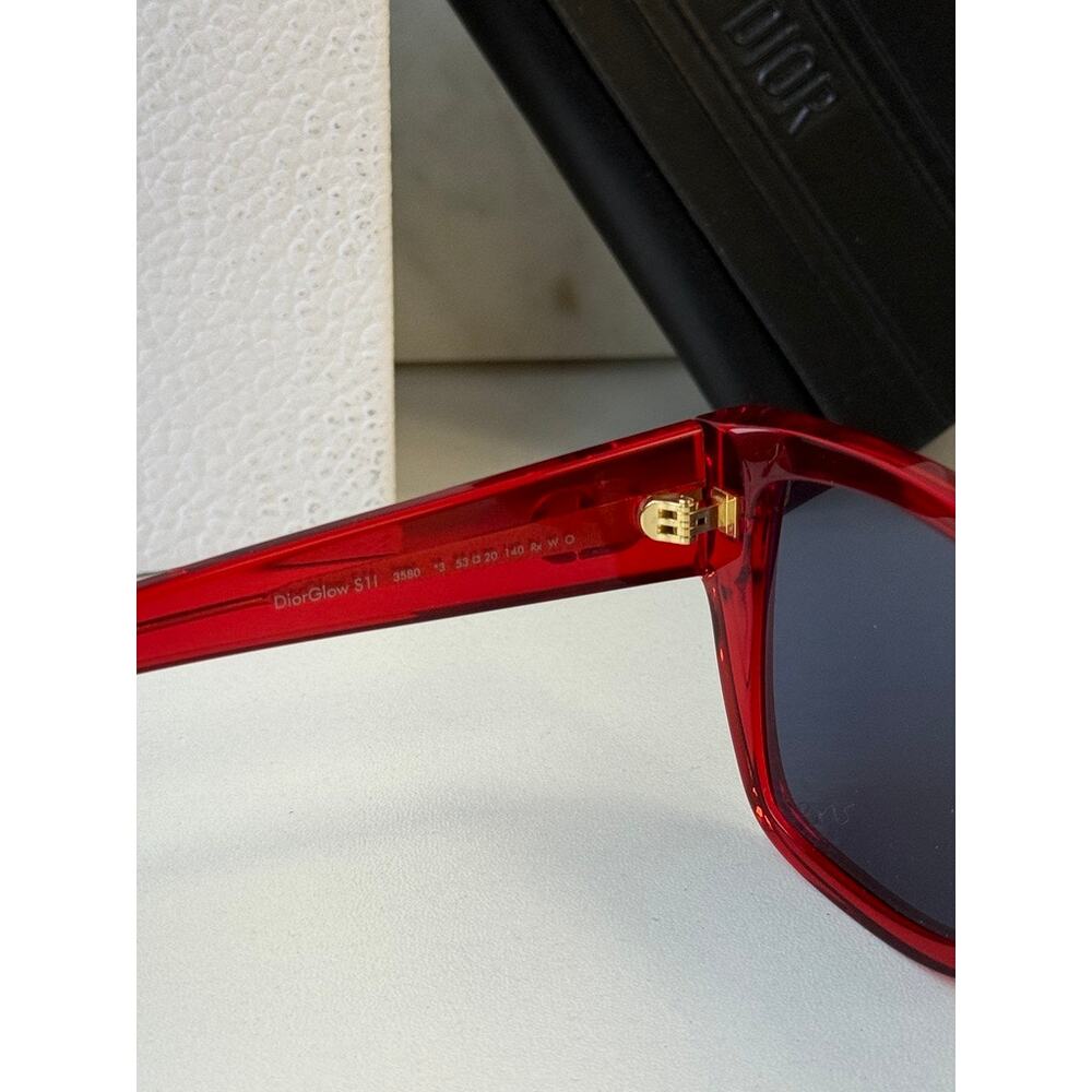 NEW Dior DiorGlow S1I Cat Eye Sunglasses in Red - Picture 6 of 6